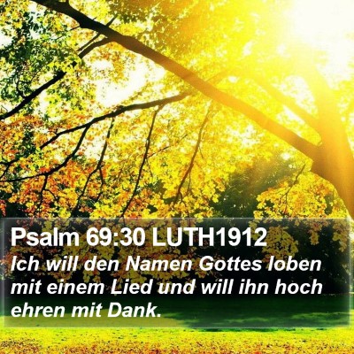Psalm 69:30 LUTH1912 Bible Verse Image