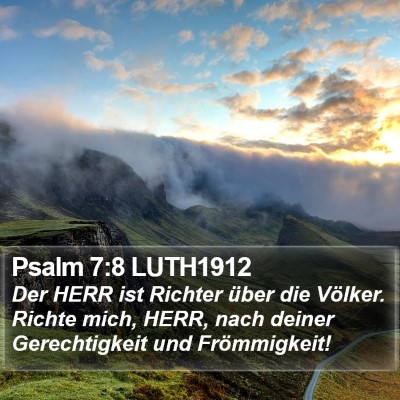 Psalm 7:8 LUTH1912 Bible Verse Image