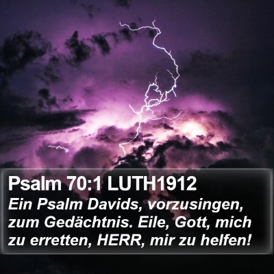 Psalm 70:1 LUTH1912 Bible Verse Image