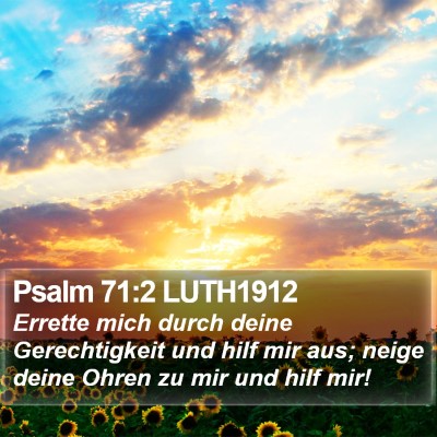 Psalm 71:2 LUTH1912 Bible Verse Image