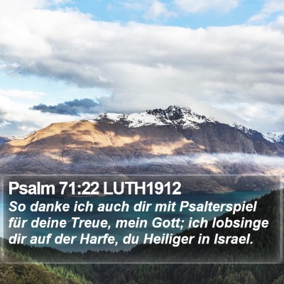 Psalm 71:22 LUTH1912 Bible Verse Image