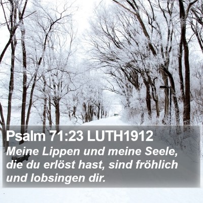 Psalm 71:23 LUTH1912 Bible Verse Image