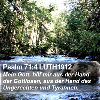 Psalm 71:4 LUTH1912 Bible Verse Image