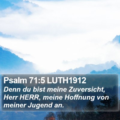 Psalm 71:5 LUTH1912 Bible Verse Image