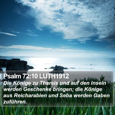 Psalm 72:10 LUTH1912 Bible Verse Image