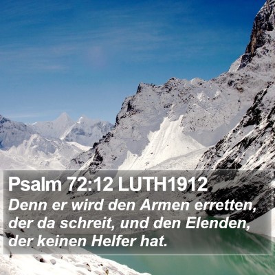 Psalm 72:12 LUTH1912 Bible Verse Image