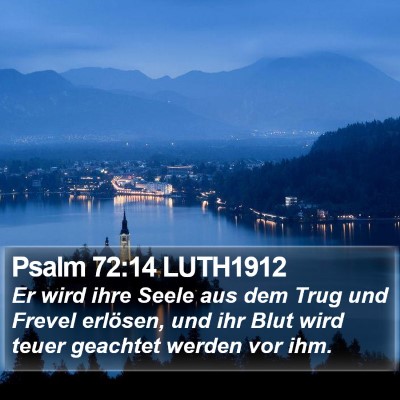 Psalm 72:14 LUTH1912 Bible Verse Image
