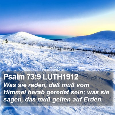 Psalm 73:9 LUTH1912 Bible Verse Image