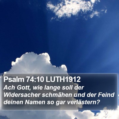 Psalm 74:10 LUTH1912 Bible Verse Image