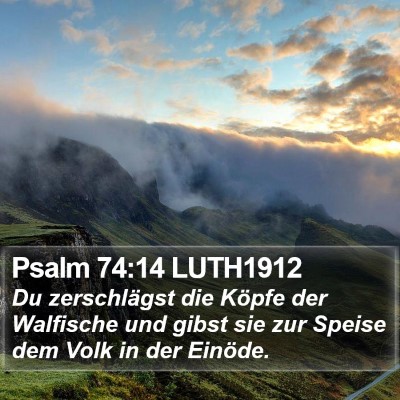 Psalm 74:14 LUTH1912 Bible Verse Image
