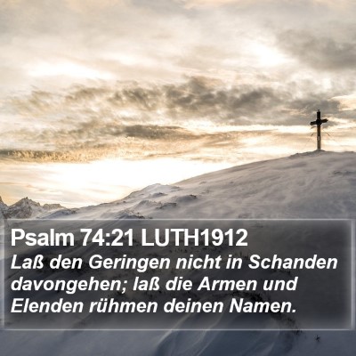 Psalm 74:21 LUTH1912 Bible Verse Image