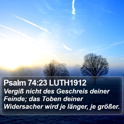 Psalm 74:23 LUTH1912 Bible Verse Image