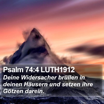 Psalm 74:4 LUTH1912 Bible Verse Image