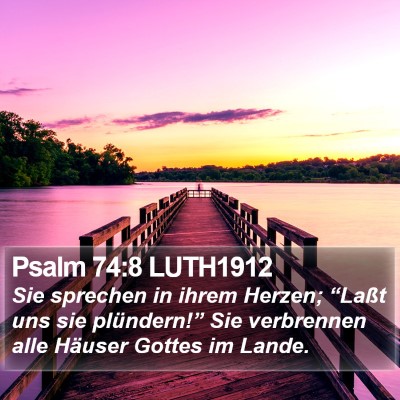 Psalm 74:8 LUTH1912 Bible Verse Image