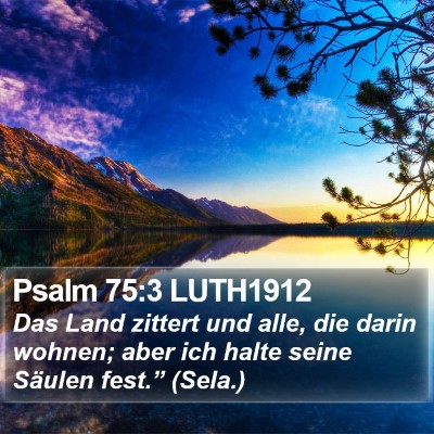 Psalm 75:3 LUTH1912 Bible Verse Image