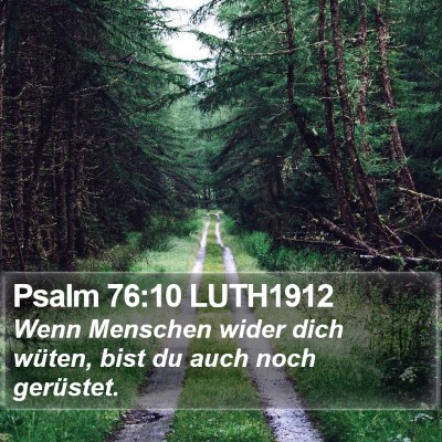 Psalm 76:10 LUTH1912 Bible Verse Image
