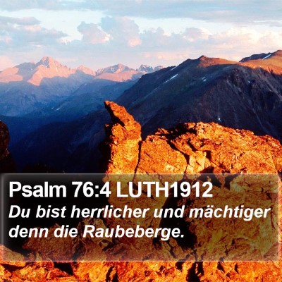 Psalm 76:4 LUTH1912 Bible Verse Image