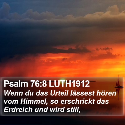 Psalm 76:8 LUTH1912 Bible Verse Image