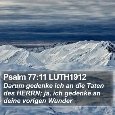 Psalm 77:11 LUTH1912 Bible Verse Image