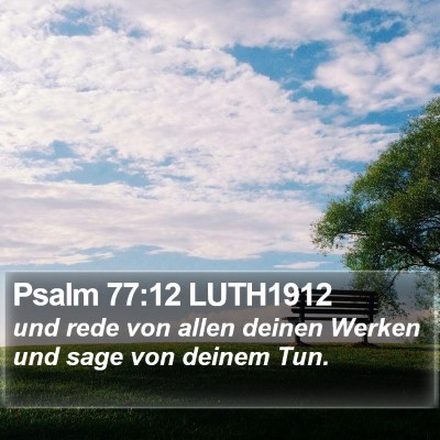 Psalm 77:12 LUTH1912 Bible Verse Image