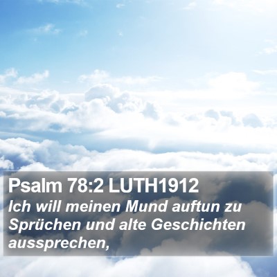Psalm 78:2 LUTH1912 Bible Verse Image