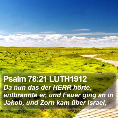 Psalm 78:21 LUTH1912 Bible Verse Image