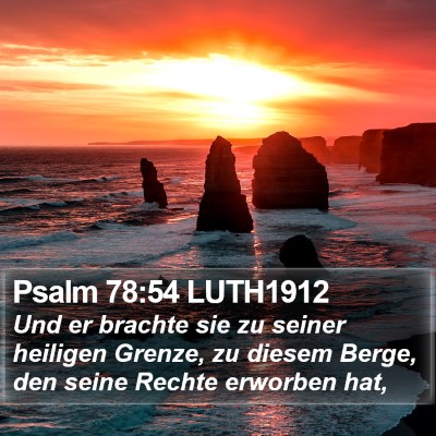 Psalm 78:54 LUTH1912 Bible Verse Image