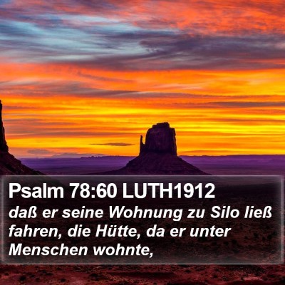 Psalm 78:60 LUTH1912 Bible Verse Image