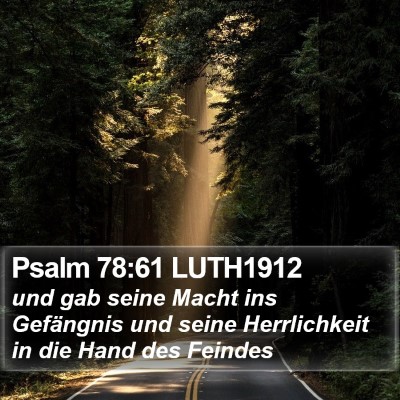 Psalm 78:61 LUTH1912 Bible Verse Image