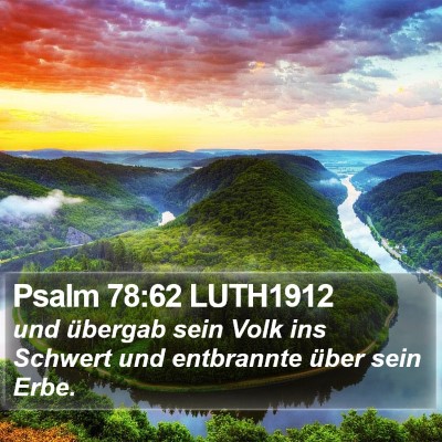 Psalm 78:62 LUTH1912 Bible Verse Image