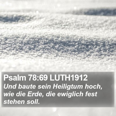 Psalm 78:69 LUTH1912 Bible Verse Image