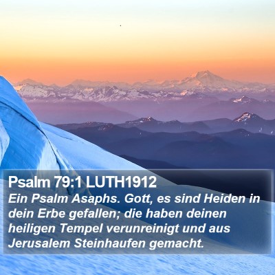 Psalm 79:1 LUTH1912 Bible Verse Image