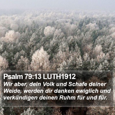 Psalm 79:13 LUTH1912 Bible Verse Image