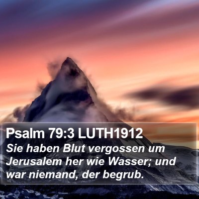Psalm 79:3 LUTH1912 Bible Verse Image