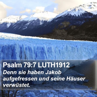 Psalm 79:7 LUTH1912 Bible Verse Image