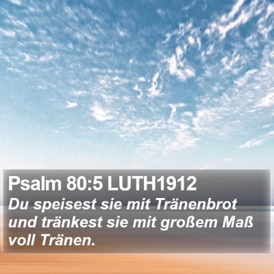 Psalm 80:5 LUTH1912 Bible Verse Image