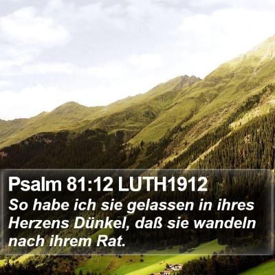Psalm 81:12 LUTH1912 Bible Verse Image