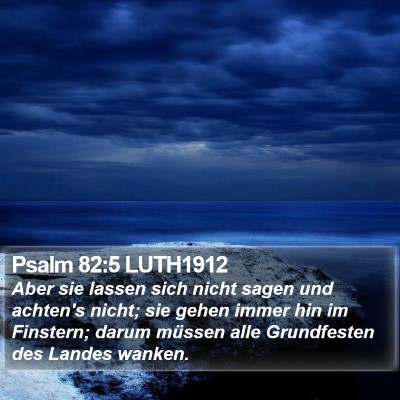 Psalm 82:5 LUTH1912 Bible Verse Image