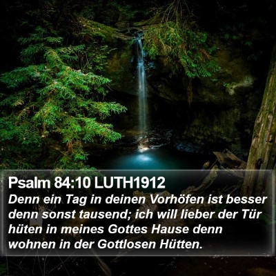 Psalm 84:10 LUTH1912 Bible Verse Image