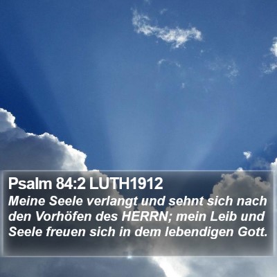 Psalm 84:2 LUTH1912 Bible Verse Image