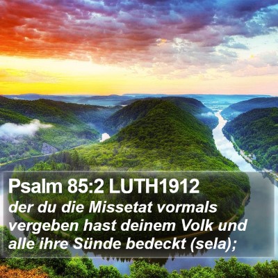 Psalm 85:2 LUTH1912 Bible Verse Image