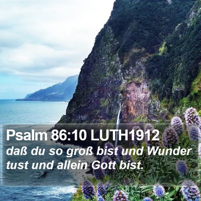 Psalm 86:10 LUTH1912 Bible Verse Image