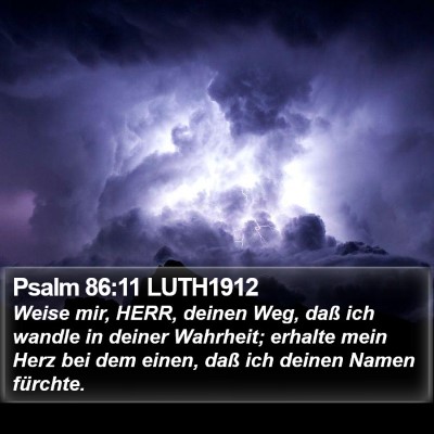 Psalm 86:11 LUTH1912 Bible Verse Image