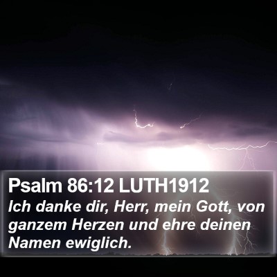 Psalm 86:12 LUTH1912 Bible Verse Image