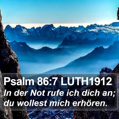 Psalm 86:7 LUTH1912 Bible Verse Image