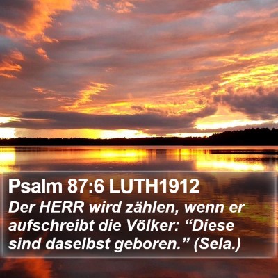 Psalm 87:6 LUTH1912 Bible Verse Image
