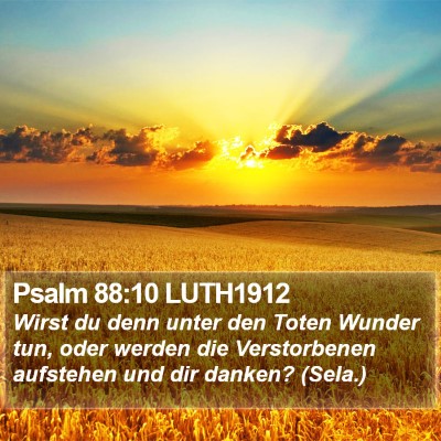 Psalm 88:10 LUTH1912 Bible Verse Image