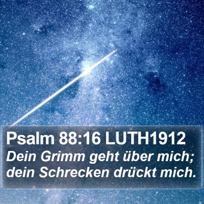 Psalm 88:16 LUTH1912 Bible Verse Image