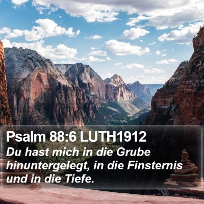 Psalm 88:6 LUTH1912 Bible Verse Image