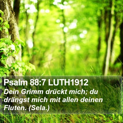 Psalm 88:7 LUTH1912 Bible Verse Image